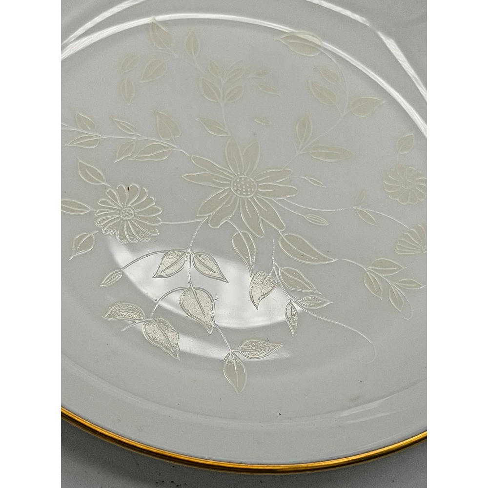 Minton "White Paisley" English Bone China Trinket Dish Gold Rim w/ Box - Picture 4 of 5